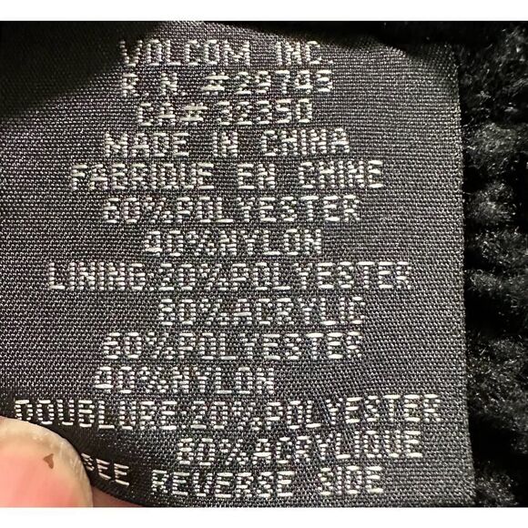 Volcom Womens Black Insulated Snowboarding Ski Winter Jacket Size Large - Picture 9 of 9